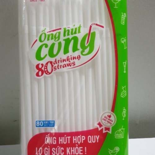 Ống hút co trắng